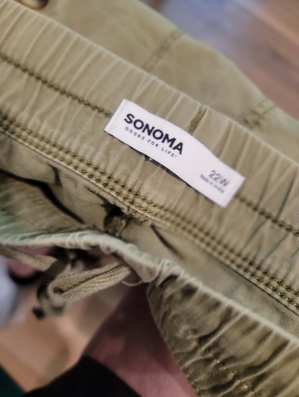 Sonoma Plus Size 22W Green Cargo Pants With Pull-on Waistband for Comfort - Picture 2 of 8